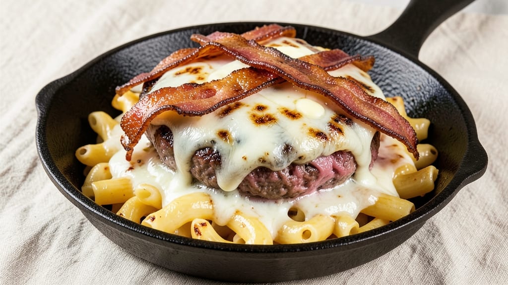 Bacon Cheeseburger Mac and Cheese Recipe: Crispy-Topped Protein-Packed Comfort