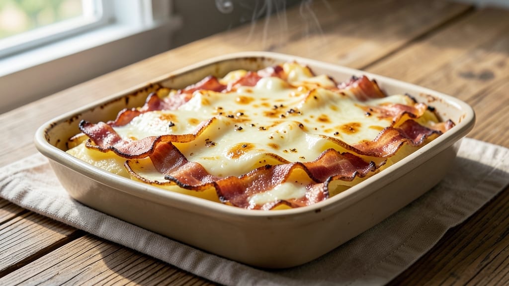 Bacon Cheese Scalloped Potatoes Recipe: Crispy Top, Gooey Layers, One-Pan Magic