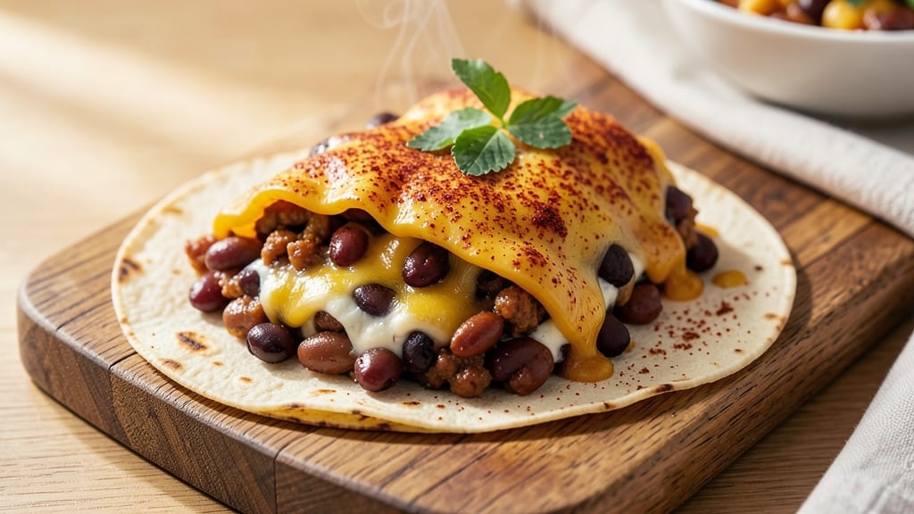 Baked Bean and Cheese Burritos Recipe: Smoky Cheddar and Black Bean Stuffed Wraps