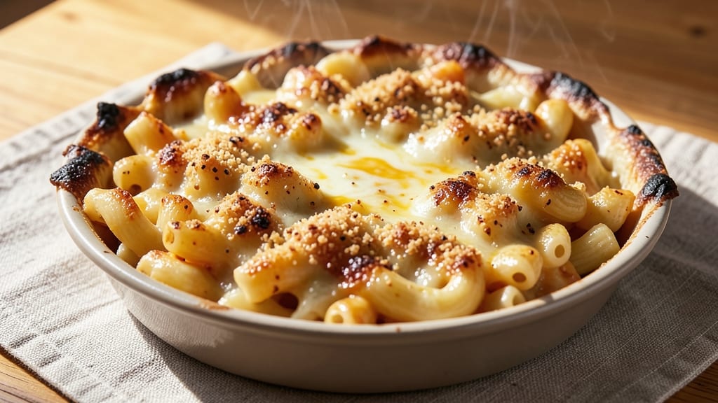 Baked Macaroni and Cheese Pie Recipe: Golden Crust, No-Bake Cheese Layers