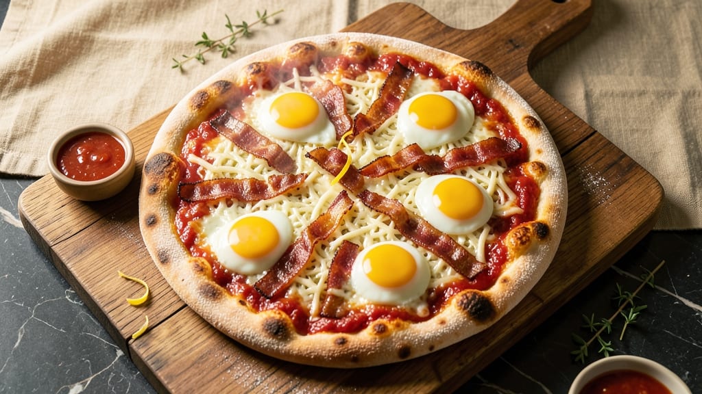 Bacon Egg Cheese Pizza Recipe: Crispy Crust, Runny Yolk Magic