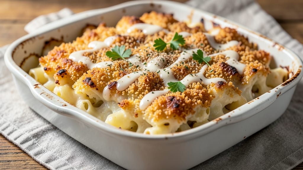 Baked Breaded Mac and Cheese Recipe: Crunchy Top, Melty Pull-Apart Magic