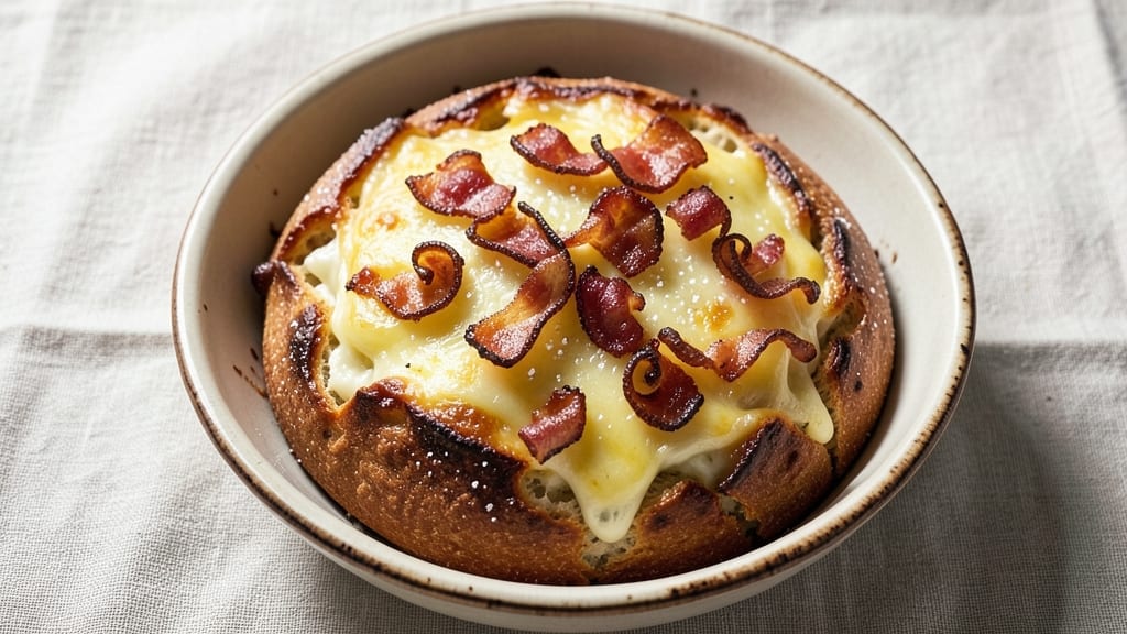 Bacon Cheese Bread Machine Recipe: Crispy-Topped Pull-Apart Loaf With Smoky Cheddar