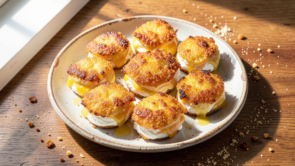 Baked Cheddar Cheese Bites Recipe: Crispy Shells With Gooey Pull-Apart Centers