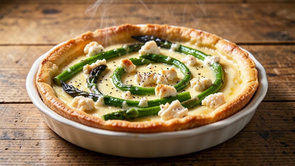 Asparagus and Goats Cheese Quiche Recipe: Herbed Crust Meets Tangy Creamy Filling
