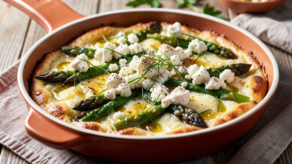 Asparagus and Goat Cheese Frittata Recipe: Crispy Edges, Silky Eggs, Fresh Herb Finish