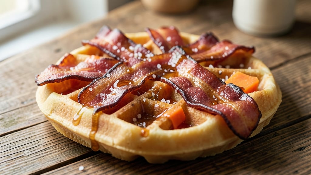 Bacon and Cheese Waffle Recipe: Crispy Layers and Smoky-Sweet Pull-Apart