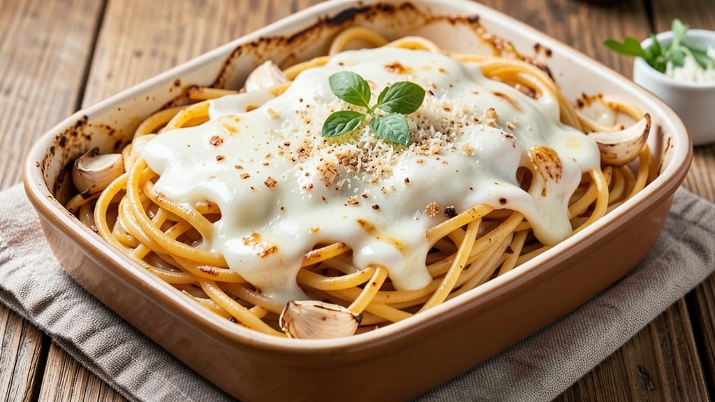 Baked Spaghetti Recipe with Cream Cheese and Sour Cream: Triple-Layered Cheese Crunch and Creamy Swirl