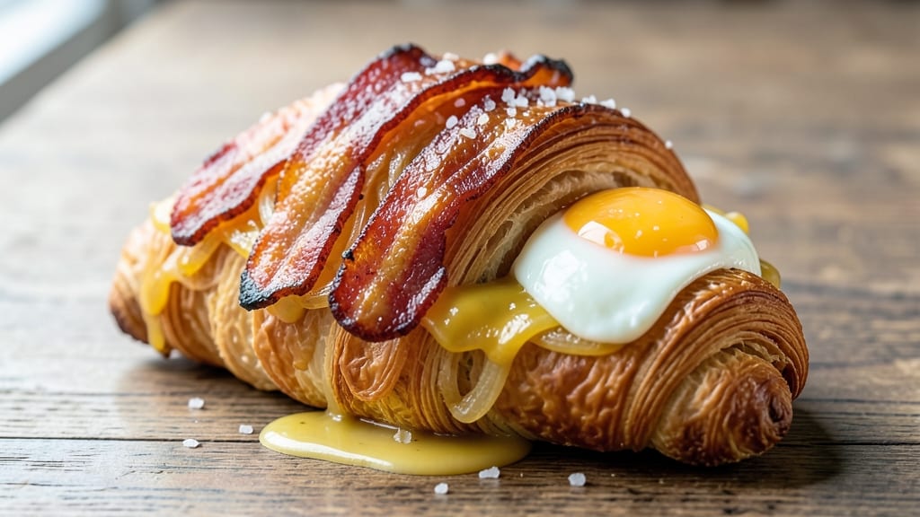 Bacon and Cheese Croissants Recipe: Flaky Layers With Smoky-Sweet Fillings