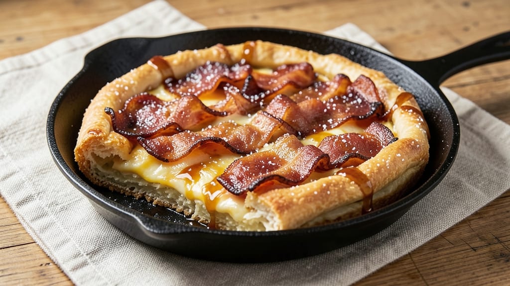 Bacon Cheese Pie Recipe: Smoky Crispy Crust With Gooey Cheddar Rivers