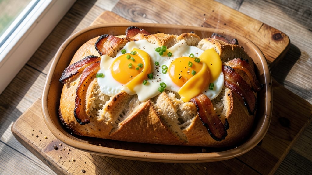 Amish Bacon, Egg, and Cheese Bread Recipe: Crispy Top, Pull-Apart Comfort