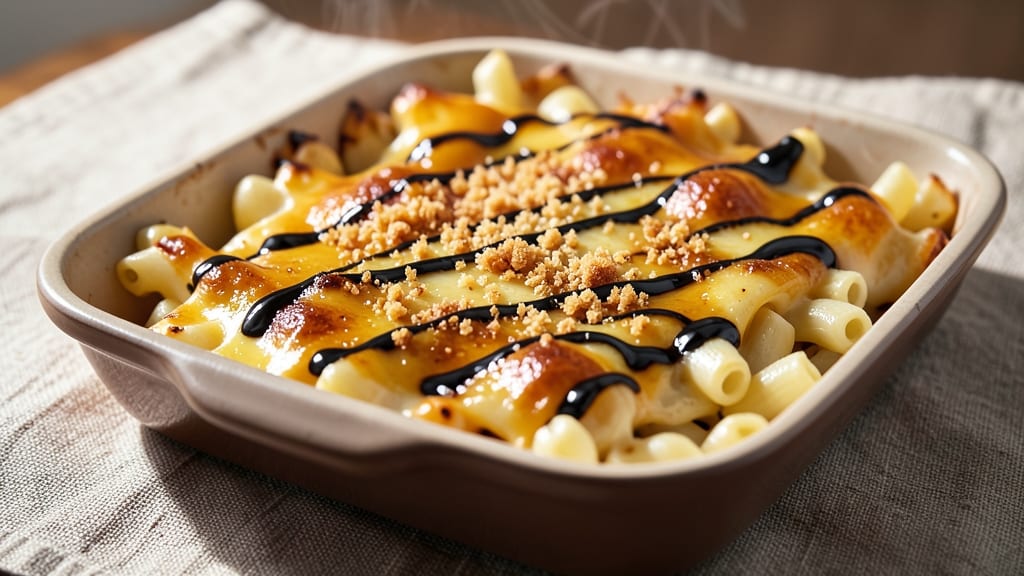 Baked Mac and Cheese Recipe: Triple-Cheese Crunch With Smoky Black Pepper Heat