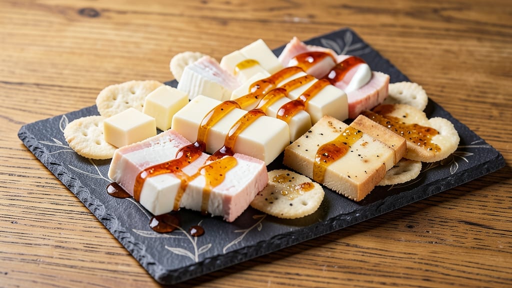 99 Restaurant Cheese and Crackers Recipe: Triple-Cheese Crunch With Warm Cheddar Rivers
