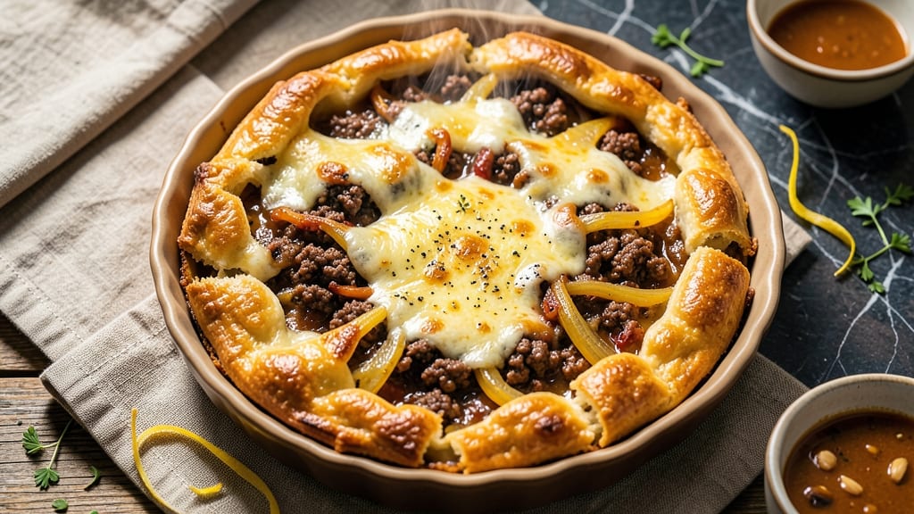 Beef and Cheese Pie Recipe: Flaky Crust, Savory Filling, One-Pan Magic