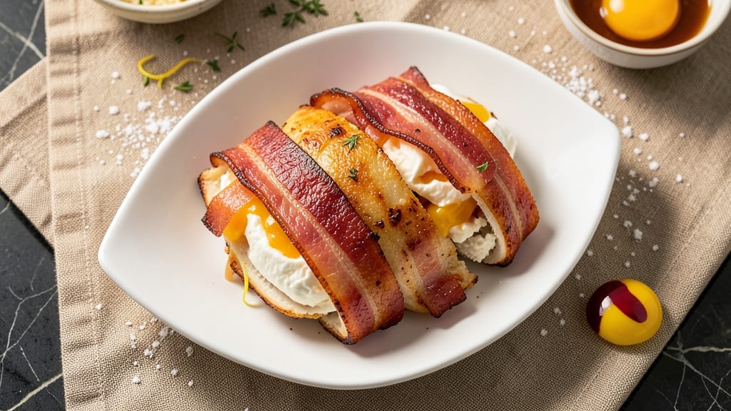 Bacon-Wrapped Cheese-Stuffed Chicken Breast Recipe: Crispy Bites With Melted Cheese Rivers