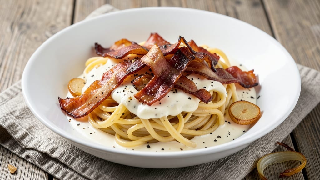 Bacon Cream Cheese Spaghetti Recipe: Smoky-Sweet Crunch and Melty Streaks in One Pan