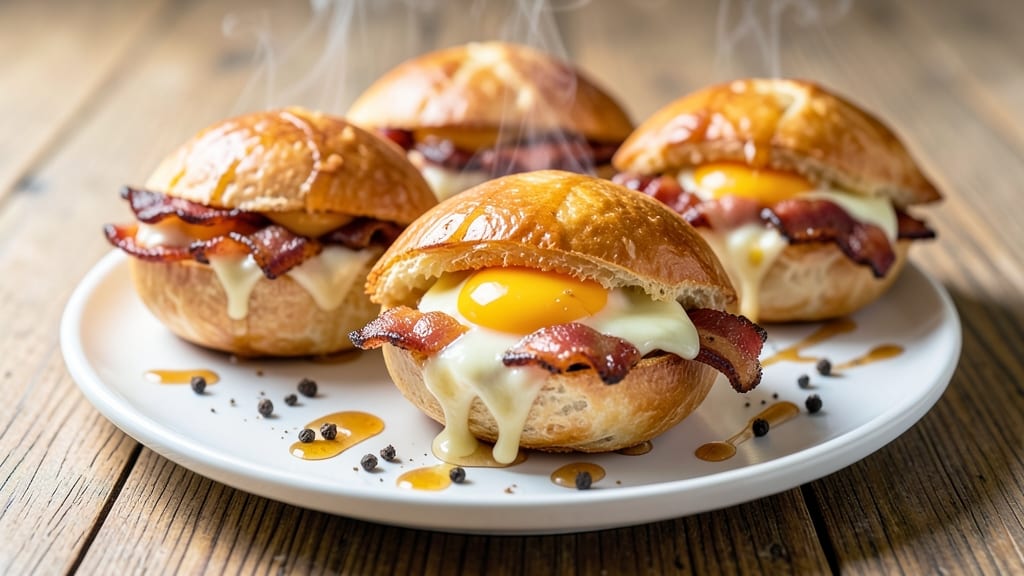Bacon, Egg, and Cheese Kolaches Recipe: Flaky Pastry with Smoky Breakfast Filling