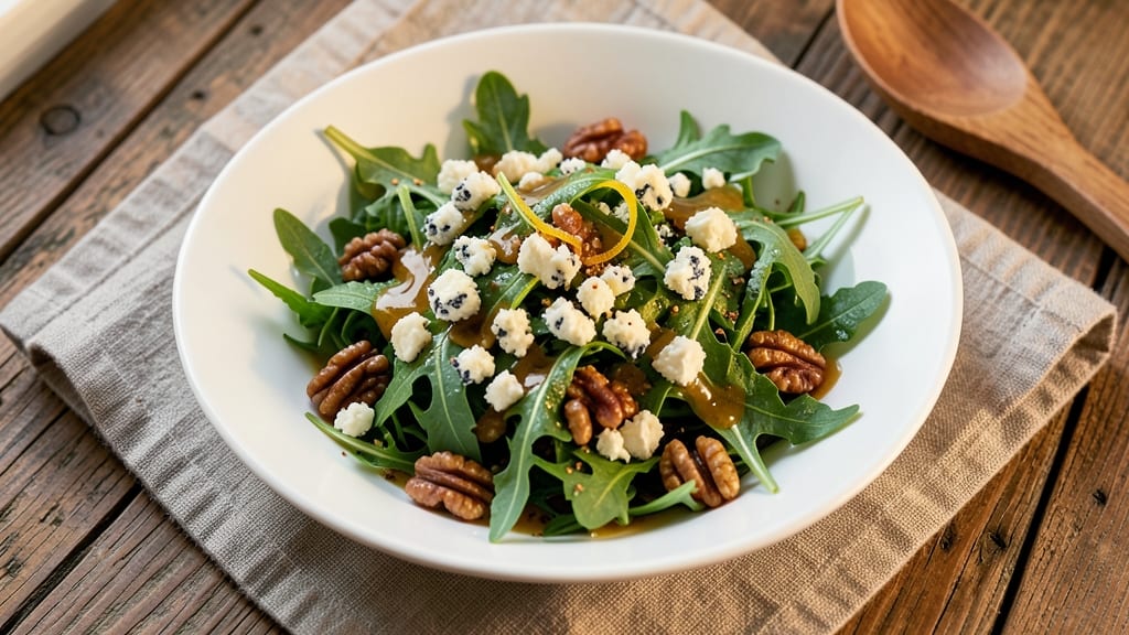 Arugula Blue Cheese Salad Recipe: Peppery Greens Meet Bold Crumbles