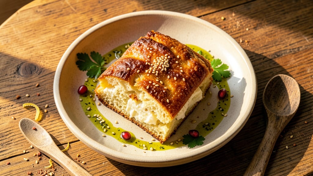 Arabic Cheese Bread Recipe: Crispy Za'atar Crust with Melty Akkawi Cheese