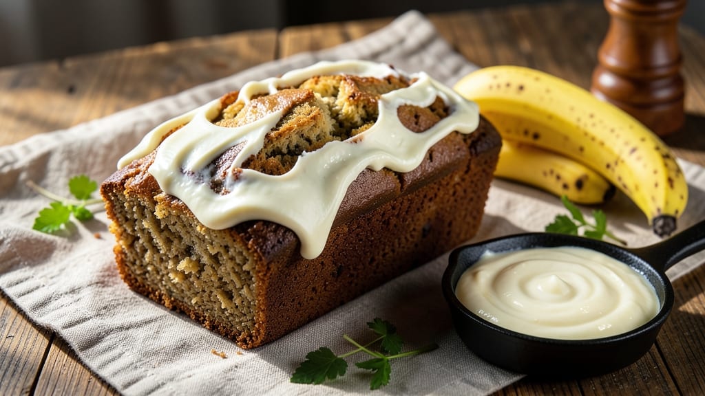 Banana Bread Recipe With Cream Cheese And Sour Cream: Ultra-Moist Crumb With Tangy Swirls