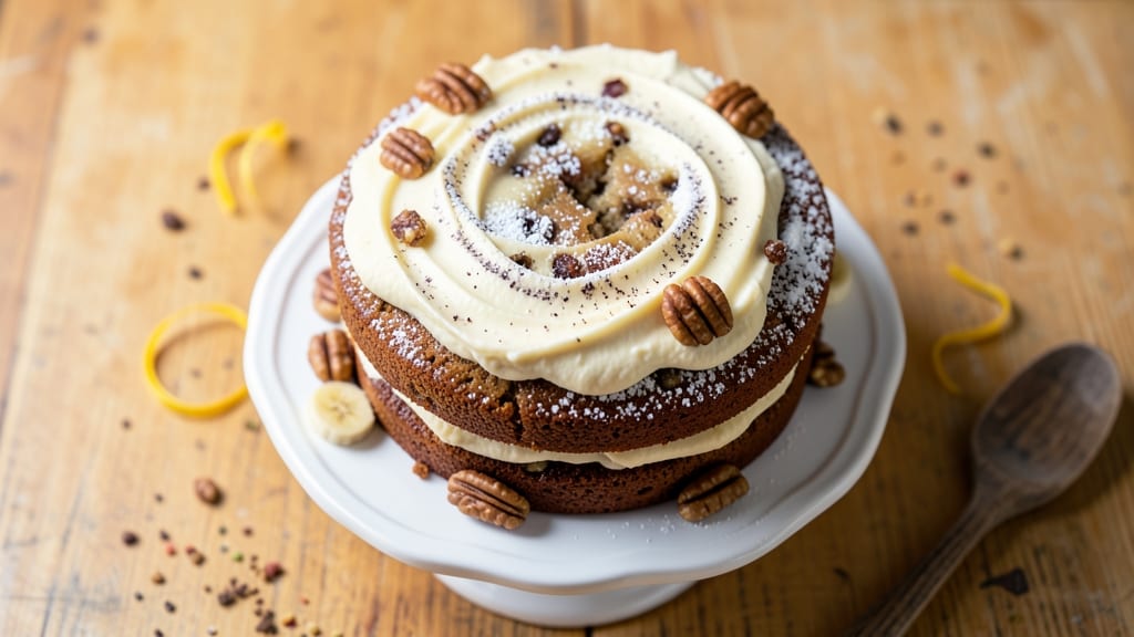 Banana Nut Cake Recipe With Cream Cheese Frosting: Warm Spice and Crunchy Walnut Layers