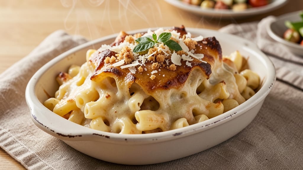 Baked Mac and Cheese Recipe Tasty: Triple-Cheese Crunch With Gooey Pulls