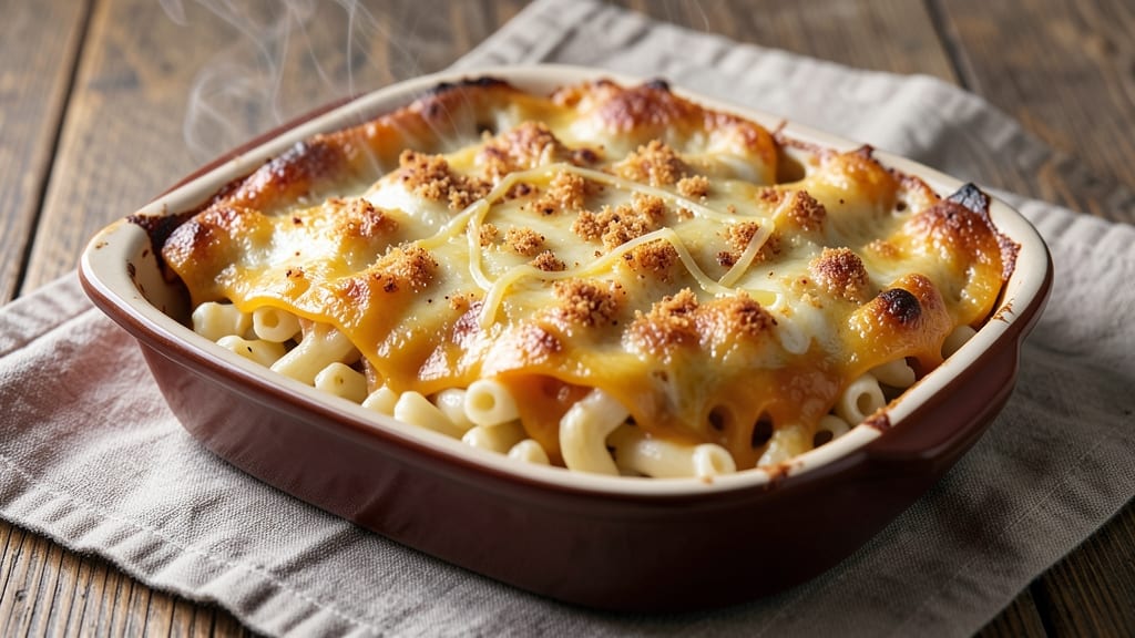 Baked Mac and Cheese Recipe for 4: Triple-Layer Crunch With Gooey Pulls
