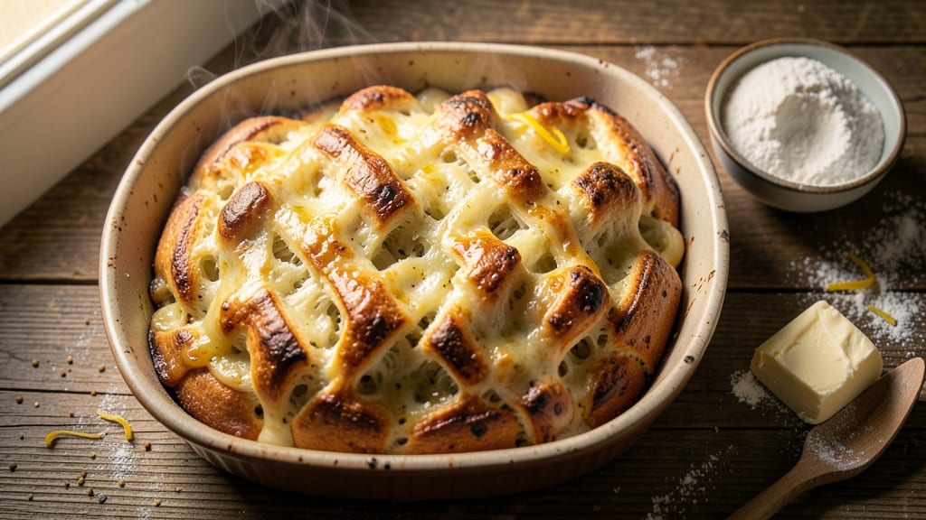 85-Degree Garlic Cheese Bread Recipe: Crispy Crust With Gooey Garlic-Infused Cheese