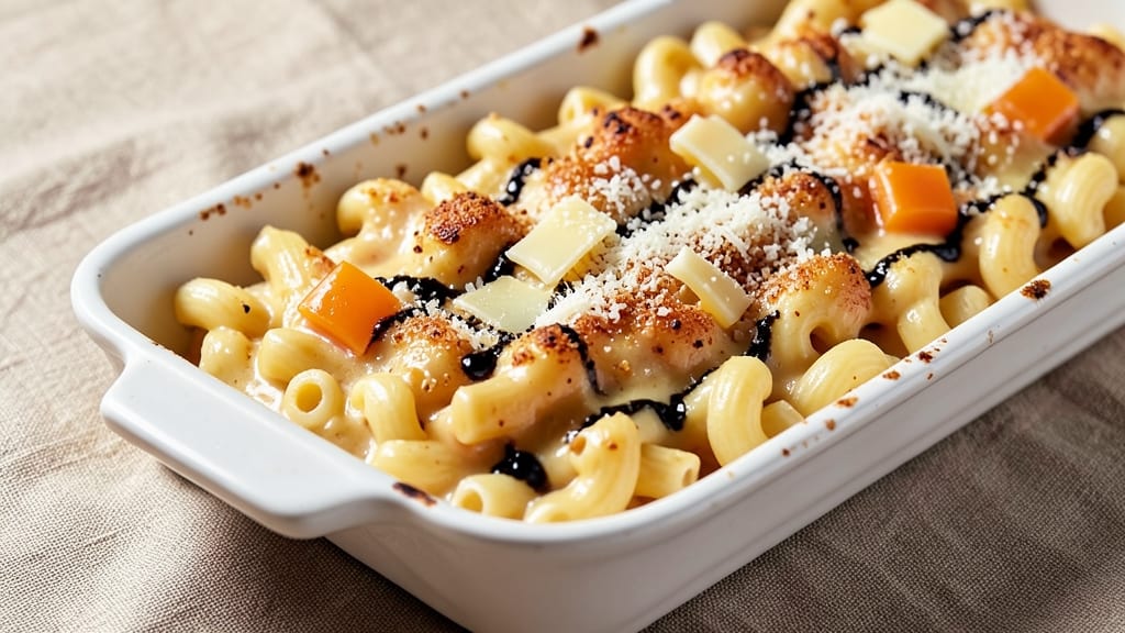 Baked Alfredo Mac and Cheese Recipe: Crispy Breadcrumb Crown Over Creamy Pasta