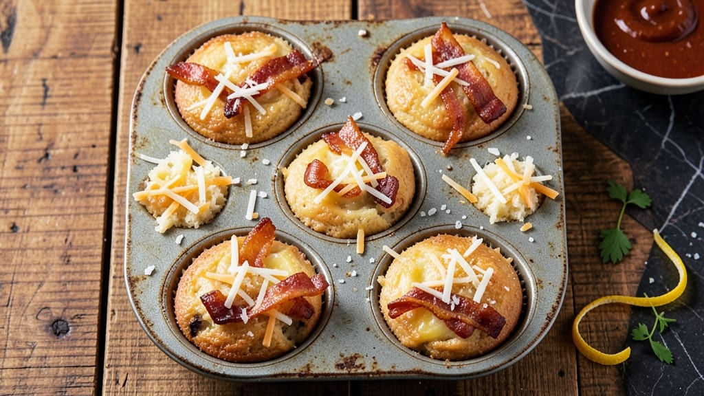 Bacon and Cheese Muffins Recipe: Crispy Edges and Smoky Cheese Pull-Apart Bites