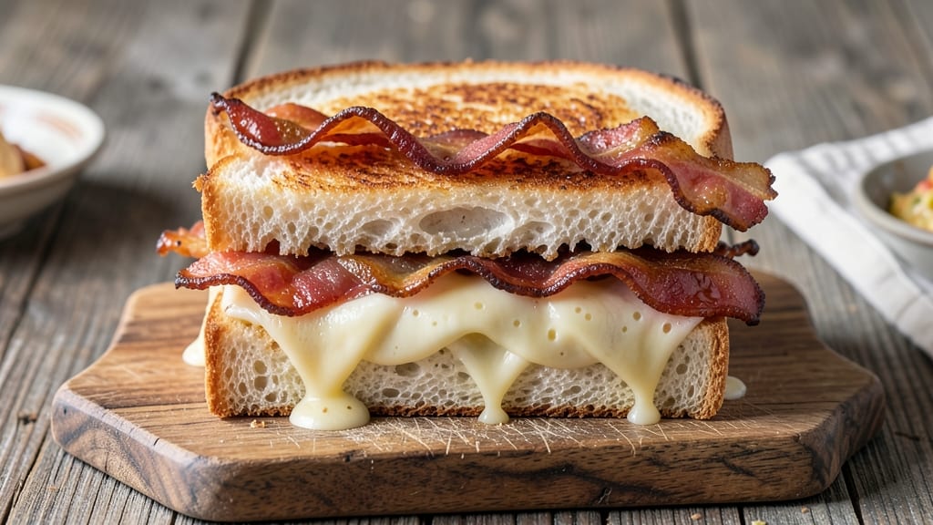 Bacon Grilled Cheese Sandwich Recipe: Crispy Crust, Smoky Bacon, Melty Layers
