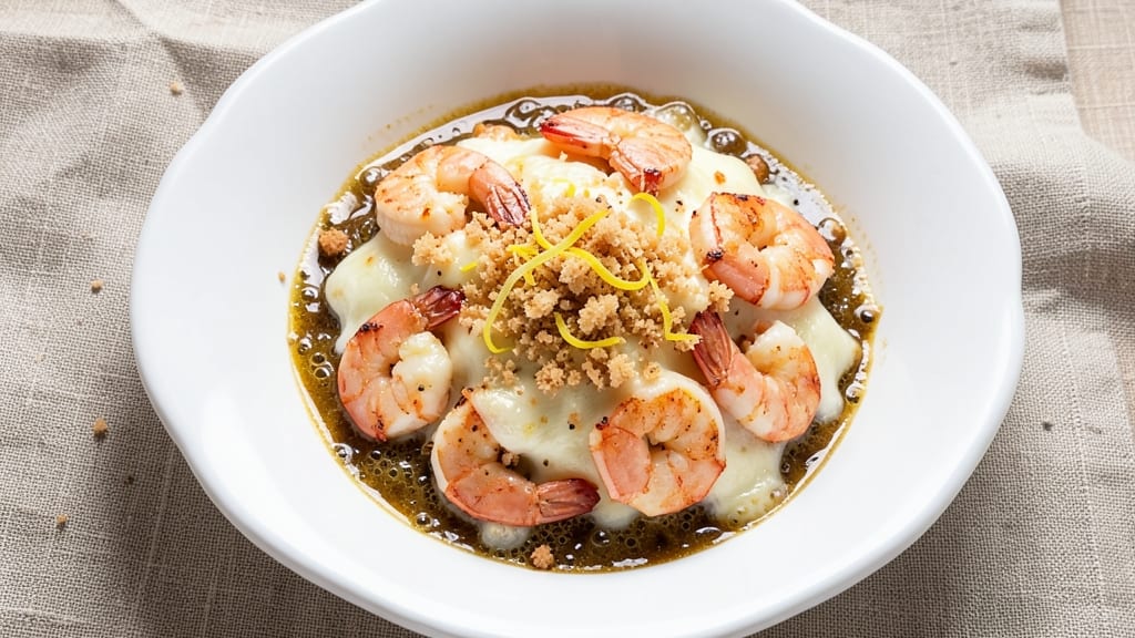 Baked Cheese Prawns Recipe: Garlic-Infused Butter Bake with Crispy Breadcrumbs