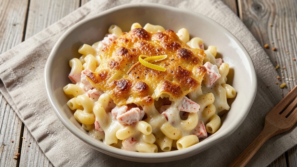 Baked Crab Mac and Cheese Recipe: Crispy Top Meets Sweet Seafood Luxe
