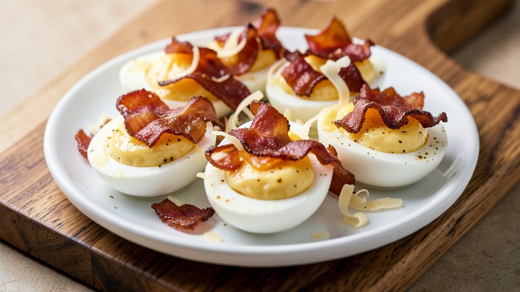 Bacon and Cheese Deviled Eggs Recipe: Smoky Crispy Top Meets Melty Centers