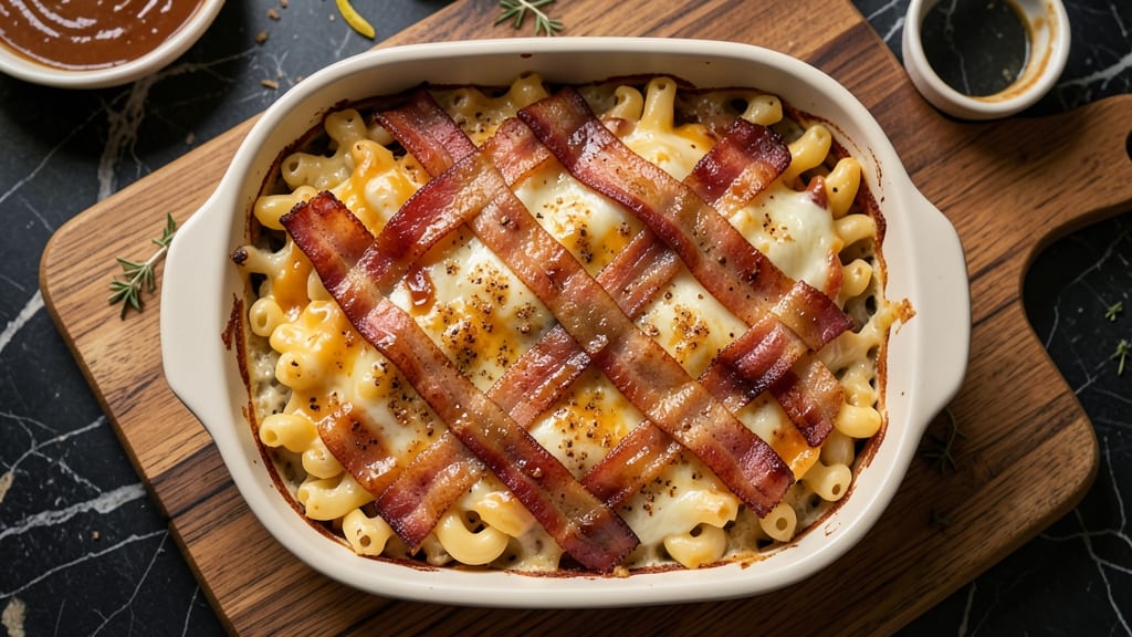 Bacon Mac and Cheese Casserole Recipe: Crispy Top, Smoky Bacon Bites